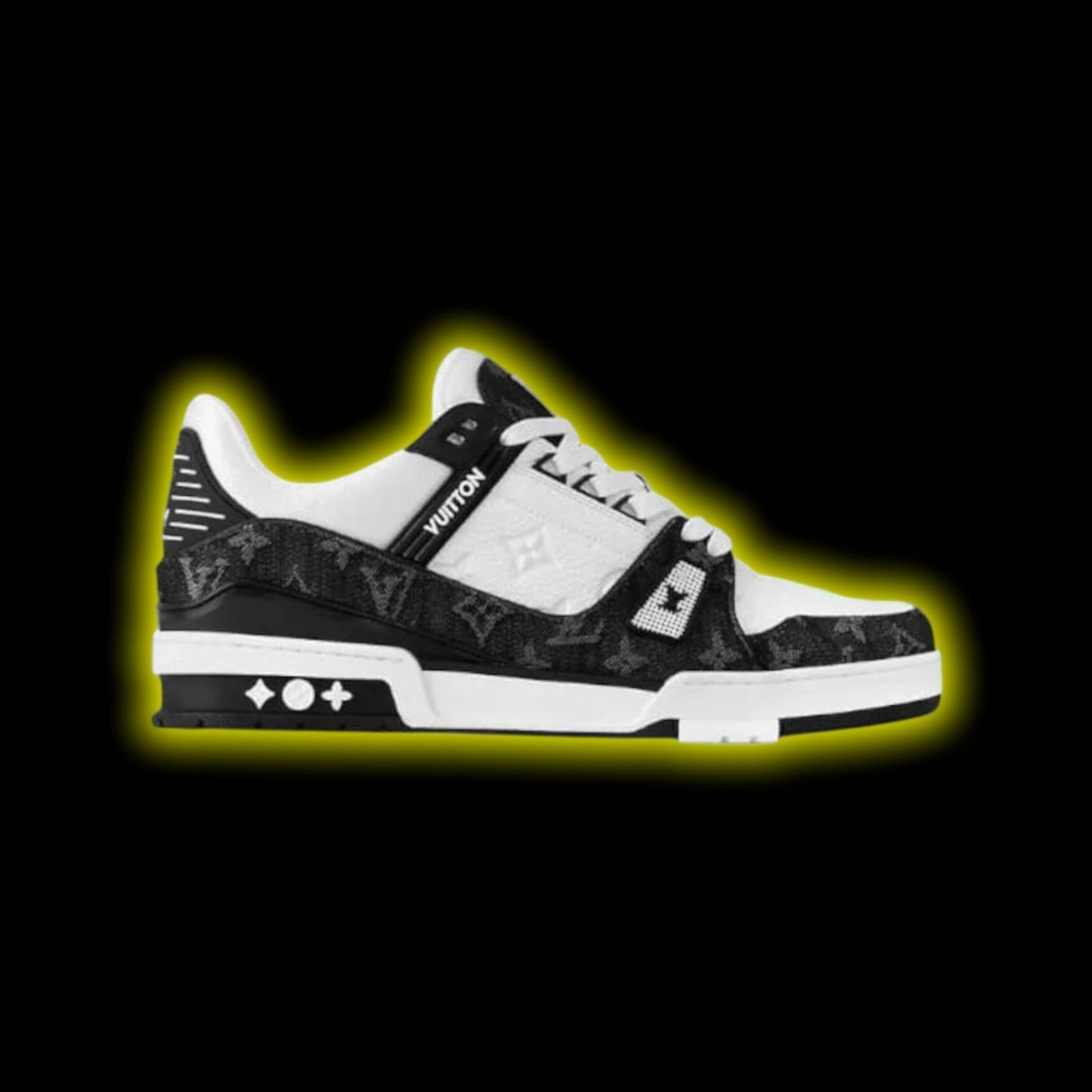 Louis Vuitton LV Trainer Monogram Denim White Black