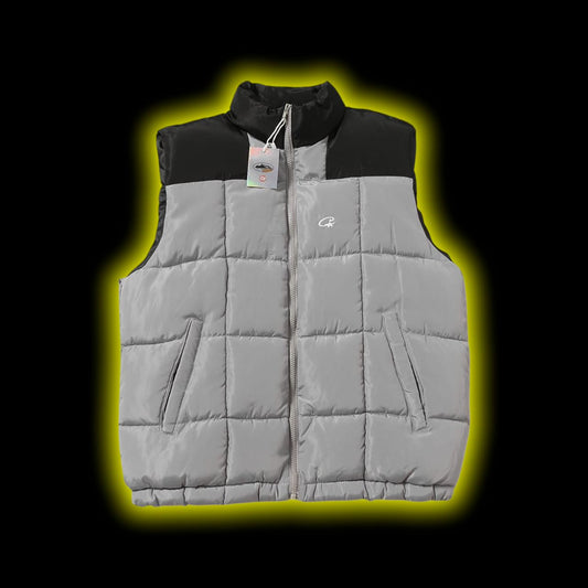 Corteiz Puffer Vest Grey