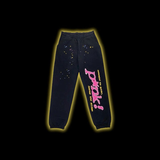 Sp5der P*NK pants Black