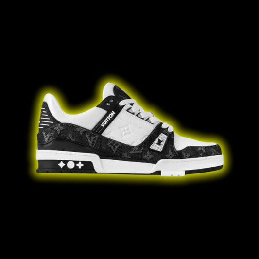 Louis Vuitton LV Trainer Monogram Denim White Black