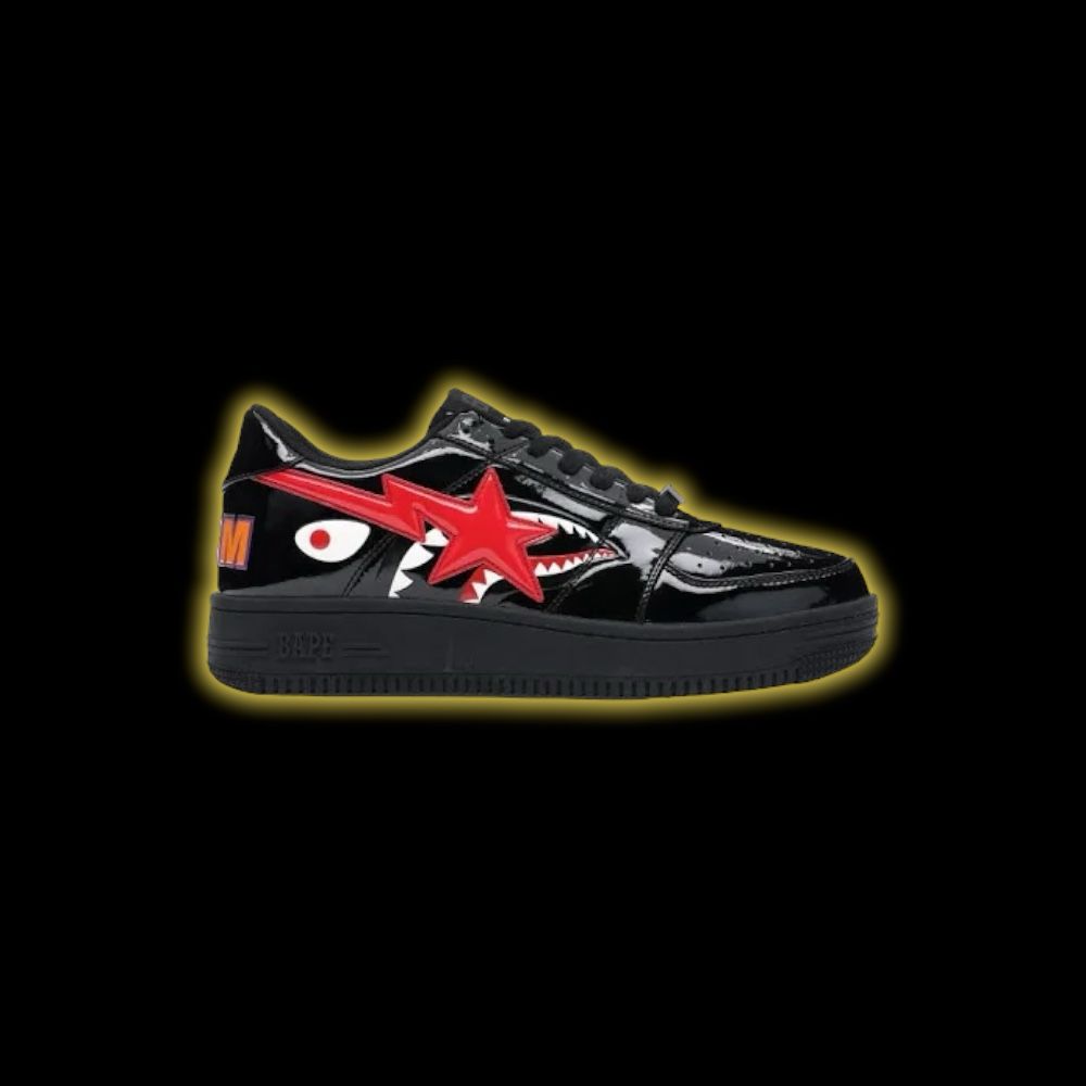 Bapesta Low Black Shark Face