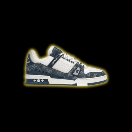 Louis Vuitton LV Trainer Monogram Denim White Blue