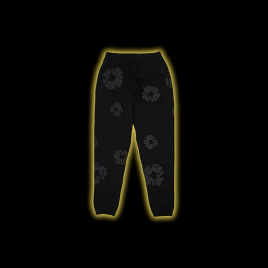 Denim Tears The Cotton Wreath Sweatpants Black On Black